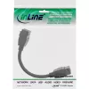 InLine HDMI 2-voudige Keystone kabel 4K/60Hz, HDMI A bus/bus, zwart, 0,2 m