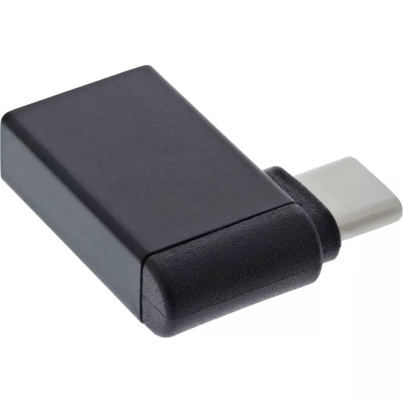 InLine USB 3.2 Gen.2 adapter, USB-C stekker naar USB-A bus haaks 90° OTG