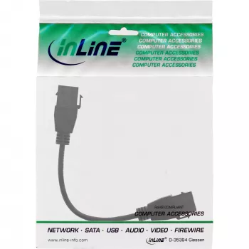 InLine USB 3.2 Gen1 2x Keystone-adapterkabel, 2x USB A Keystone-bus, 0,2m