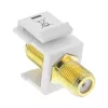 InLine Keystone inbouwadapter, voor satellietkabel, 2x F-bus, wit