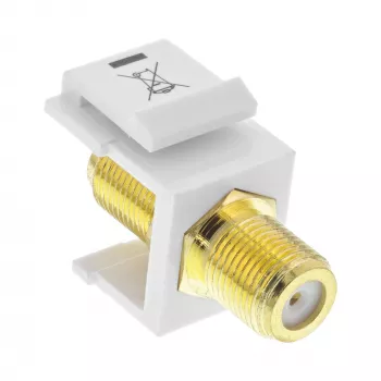 InLine Keystone inbouwadapter, voor satellietkabel, 2x F-bus, wit