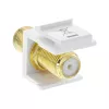 InLine Keystone inbouwadapter, voor satellietkabel, 2x F-bus, wit