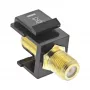 InLine Keystone-inbouwadapter, voor satellietkabel, 2x F-bus, zwart