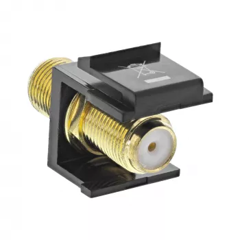 InLine Keystone-inbouwadapter, voor satellietkabel, 2x F-bus, zwart