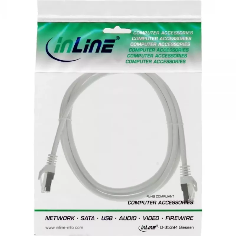 InLine patchkabel SF/UTP Cat.5e wit 0,3m