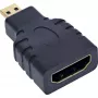InLine HDMI-adapter HDMI-A-bus / HDMI-D-stekker, 4K/60Hz, verguld