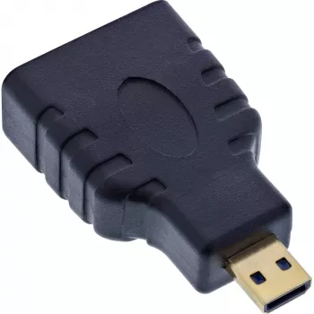 InLine HDMI-adapter HDMI-A-bus / HDMI-D-stekker, 4K/60Hz, verguld