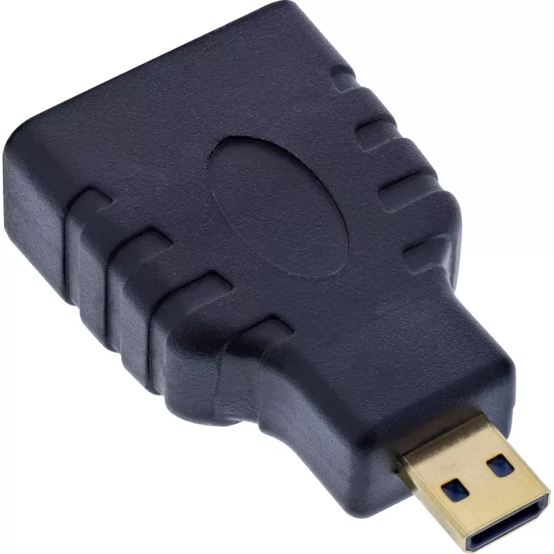 InLine HDMI-adapter HDMI-A-bus / HDMI-D-stekker, 4K/60Hz, verguld