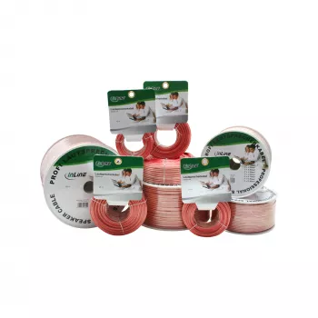 InLine luidsprekerkabel 2x 2,5mm² CCA transparant 50m