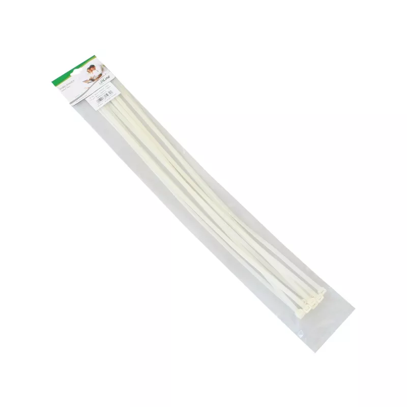 InLine 59964Z kabelbinders, 650 x 9 mm, nylon PA 6.6, treksterkte 79,4 kg, -20 tot +85 °C, naturel, 10 stuks
