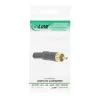 InLine RCA metalen stekker om te solderen, zwart, rode ring, voor 6-mm-kabel