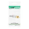 InLine RCA metalen stekker, male, om te solderen, zilver, rode ring, voor 6-mm-kabel