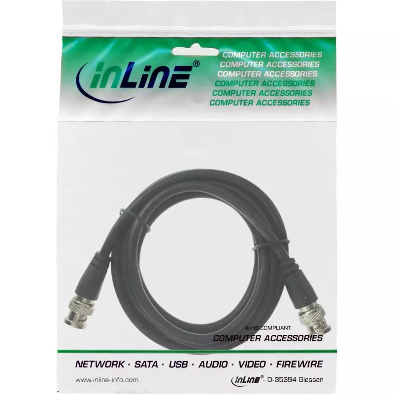 InLine BNC-videokabel, RG59, 75 Ohm, 15 m