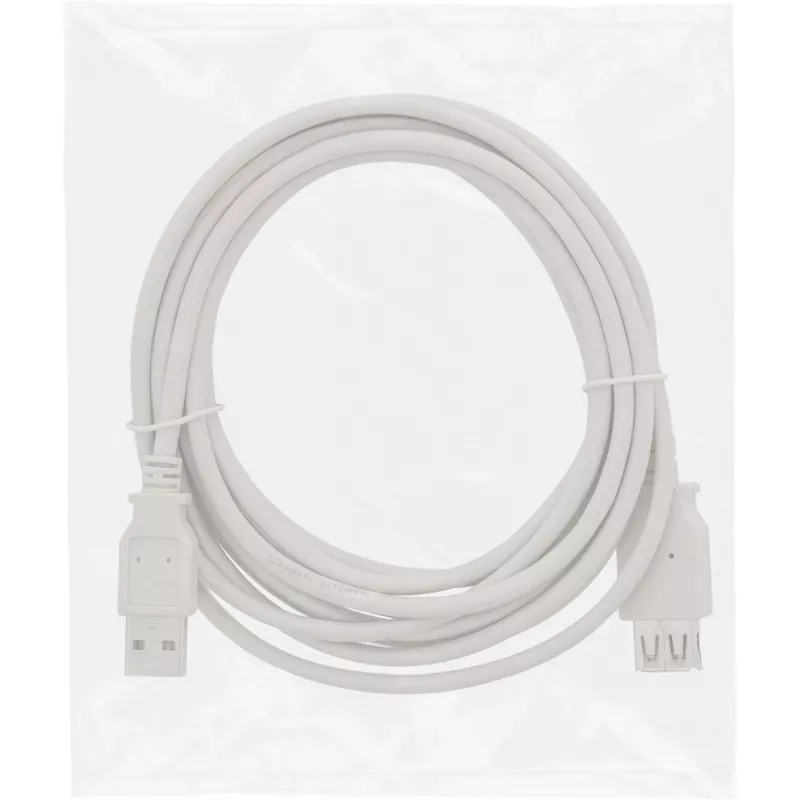 InLine USB 2.0 verlengkabel Type-A stekker / bus, beige, 3m, bulk