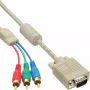 InLine VGA RGB-kabel VGA-stekker / 3x RCA-stekker 2 m