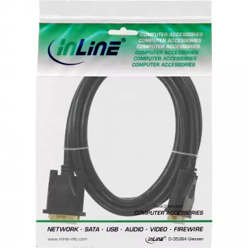 DVI-D kabel Premium 24+1 stekker/stekker Dual Link verguld 7,5 m InLine 17787P