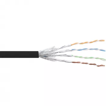 InLine patchkabel S/FTP PiMF Cat.6 zwart AWG27 PVC CU 100 m
