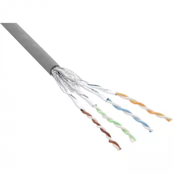InLine patchkabel S/FTP PiMF Cat.6 grijs AWG27 PVC CU 100 m