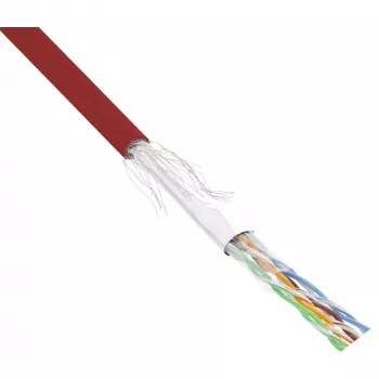 InLine patchkabel SF/UTP Cat.5e AWG26 CCA PVC rood 100 m