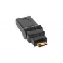 InLine HDMI-adapter 17690M HDMI A-bus / HDMI C-stekker kantelbaar verguld