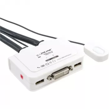 InLine KVM-switch 2 poorten DVI-D USB met audio