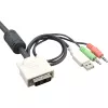 InLine KVM-switch 2 poorten DVI-D USB met audio