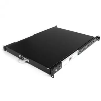 StarTech.com 1U uitschuifbare serverrack-toetsenbordlade, 55 lbs (25 kg), 22 inch (55 cm) diepe stalen uitschuif voor 19-inch AV-, netwerkapparatuurrack
