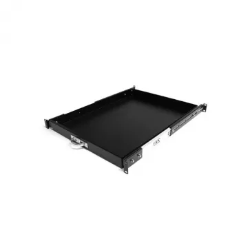 StarTech.com 1U uitschuifbare serverrack-toetsenbordlade, 55 lbs (25 kg), 22 inch (55 cm) diepe stalen uitschuif voor 19-inch AV-, netwerkapparatuurrack