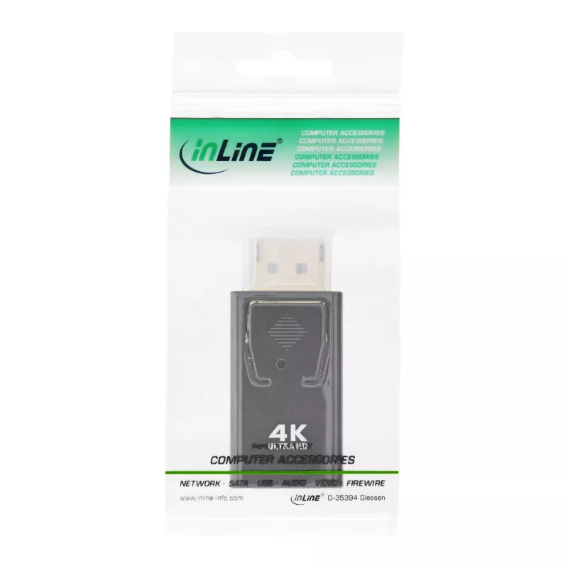 InLine converter DisplayPort stekker / HDMI bus, 4K/60Hz, met audio