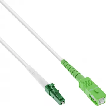Glasvezel-simplexkabel InLine LC/APC (8°) naar SC/APC (8°) 9/125 µm OS2, 40 m