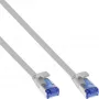 InLine platte patchkabel, U/FTP, Cat.6A, TPE halogeenvrij, grijs, 15 m