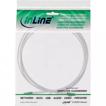 InLine glasvezel-simplexkabel, FTTH, LC/APC8° naar LC/APC8° 9/125µm OS2 15m