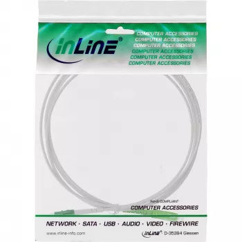 InLine glasvezel-simplexkabel, FTTH, LC/APC8° naar SC/APC8° 9/125µm OS2 1m