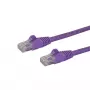 StarTech.com N6PATC1MPL Cat6 Ethernet-patchkabel met haakvrije stekkers, RJ45 UTP, gigabit, PoE, 24 AWG, trekontlasting, 1 m, paars