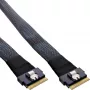 InLine slanke SAS-kabel, SFF-8654 8X naar SFF-8654 8X, 48 Gb/s, 0,5 m