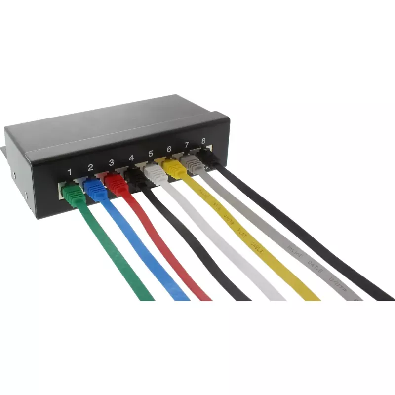 InLine platte ultraslim patchkabel U/UTP Cat.6 gigabit-geschikt zwart 5m