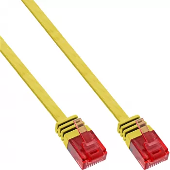 InLine platte ultraplatte patchkabel U/UTP Cat.6 gigabit-geschikt geel 1 m