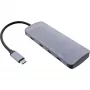 InLine USB 3.2 Gen.2 hub, 4x USB-C + 3x USB-A, PD 100W, aluminium, grijs