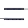 InLine USB 3.2 Gen.2 hub, 4x USB-C + 3x USB-A, PD 100W, aluminium, grijs