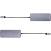 InLine USB 3.2 Gen.2 hub, 4x USB-C + 3x USB-A, PD 100W, aluminium, grijs