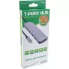 InLine USB 3.2 Gen.2 hub, 4x USB-C + 3x USB-A, PD 100W, aluminium, grijs