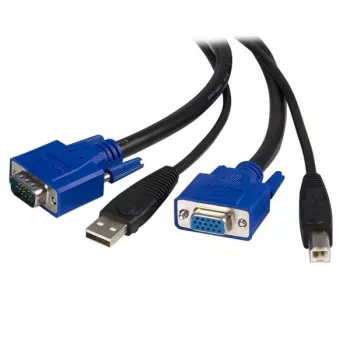 StarTech.com 6 ft 2-in-1 USB KVM-kabel, 1,8 m, VGA, zwart, USB, USB A + VGA, USB B + VGA