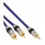 InLine audiokabel Premium 2x cinch-stekker / 3,5mm-stekker verguld 7m