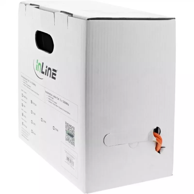 InLine duplex-installatiekabel S/FTP PiMF Cat.7a AWG23 1200MHz, LSOH, 50m