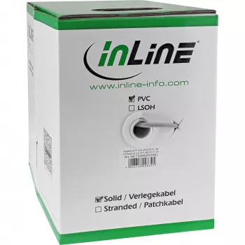InLine massieve installatiekabel SF/UTP Cat.5e AWG24 CCA PVC 500m