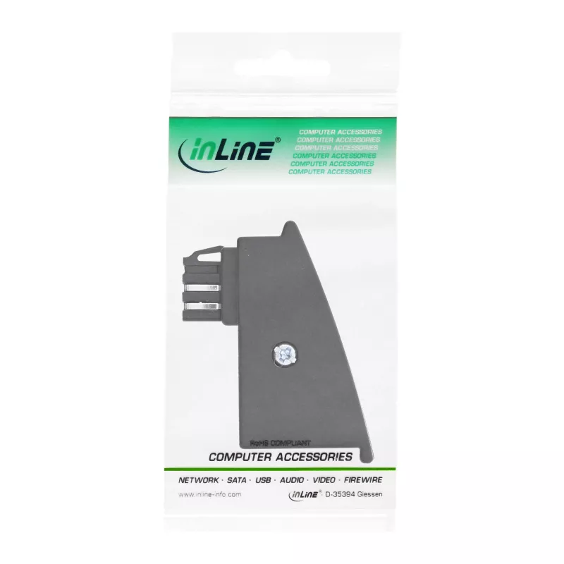Adapter InLine TAE-F stekker naar RJ45-bus 8P2C voor Fritzbox, zwart