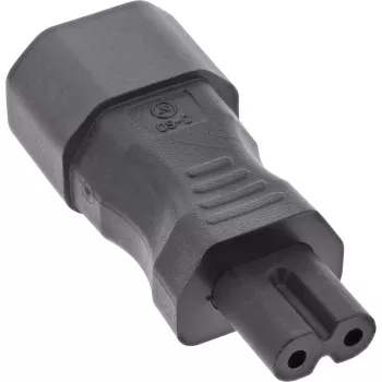 InLine netadapter IEC 60320 C14 naar C7, 3-polige IEC-ingang naar 2-polig