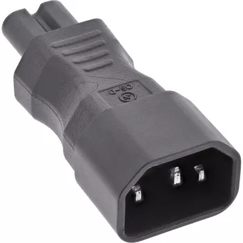InLine netadapter IEC 60320 C14 naar C7, 3-polige IEC-ingang naar 2-polig