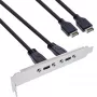 InLine slotbeugel USB-C naar USB 3.2 frontpaneel Key-A intern, 0,5 m