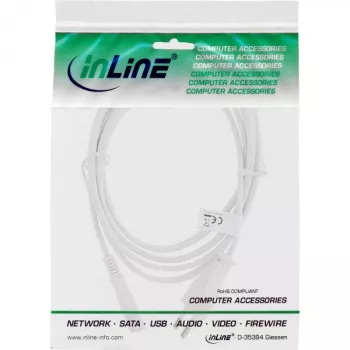 InLine stroomkabel, Euro male / Euro8 male, wit, 1,5 m